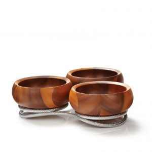 Braid Wooden Condiment Server