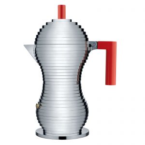 Alessi Pulcina Expresso Coffee Maker - 6 cups - red
