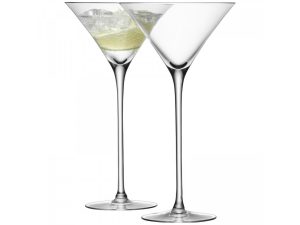 Set of 2 bar cocktail glasses
