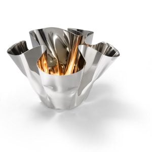 Philippi Margeaux Candle Holder illuminated on white background