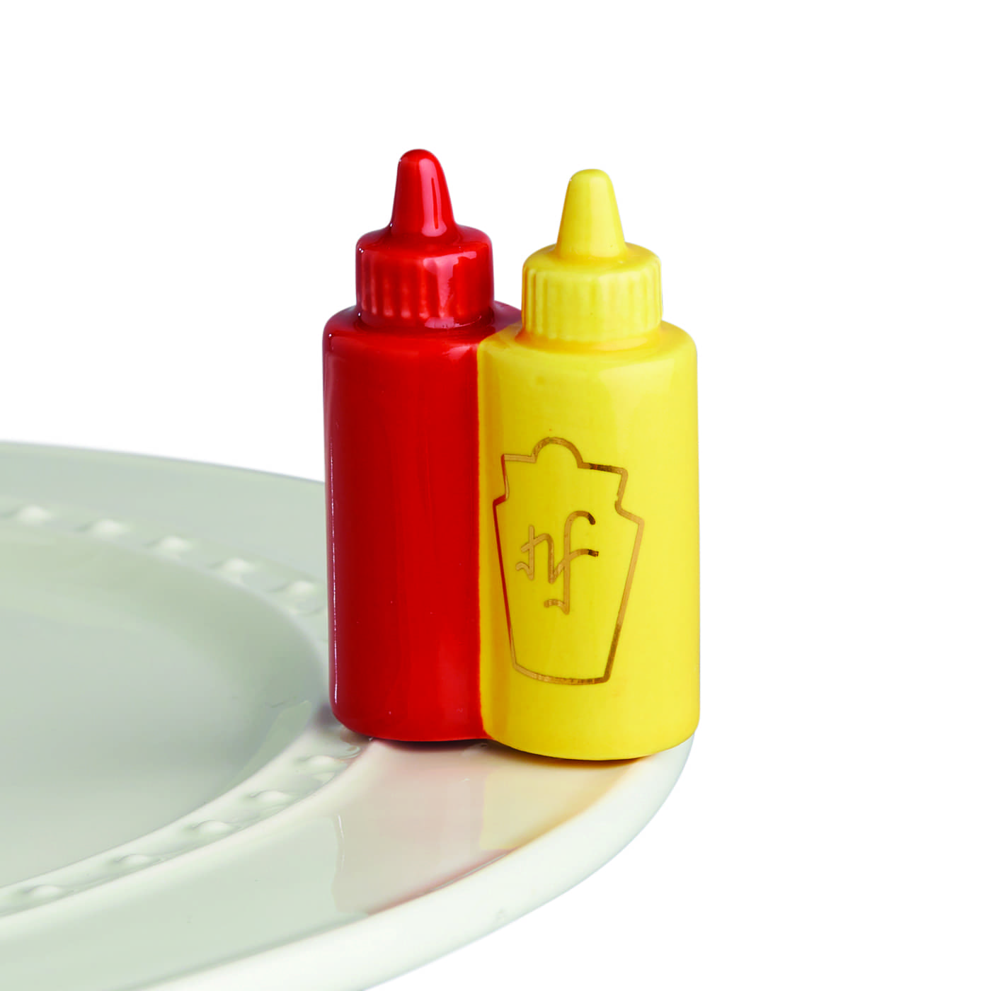 Nora Fleming Mini - Main Squeeze - ketchup and mustard