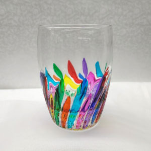 Incantos Collection Multi-Colored Double Old Fashioned Glass