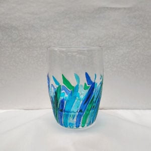 Incantos Collection Peacock Double Old Fashioned Glass