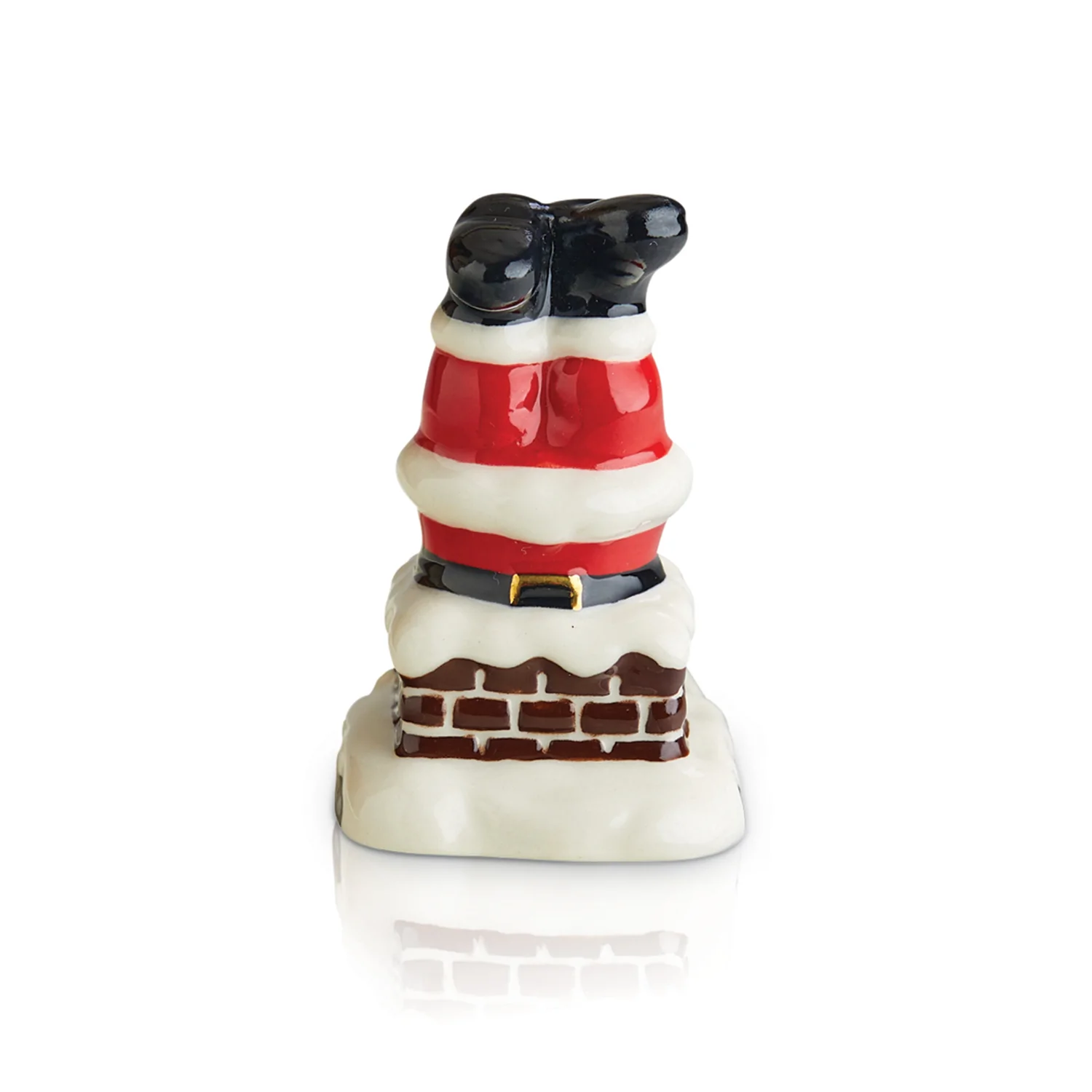 Nora Fleming Mini Santa legs Down the Chimney