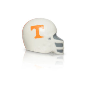 Nora Fleming Mini University of Tennessee football helmet with T logo