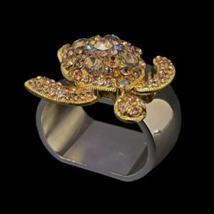 Isabella Adams Sea Turtle Napkin Ring Featuring Topaz Premium Crystal