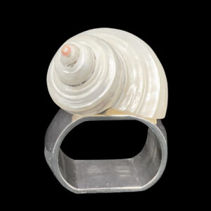 Isabella Adams Small Pearl Turbo Shell Napkin Ring