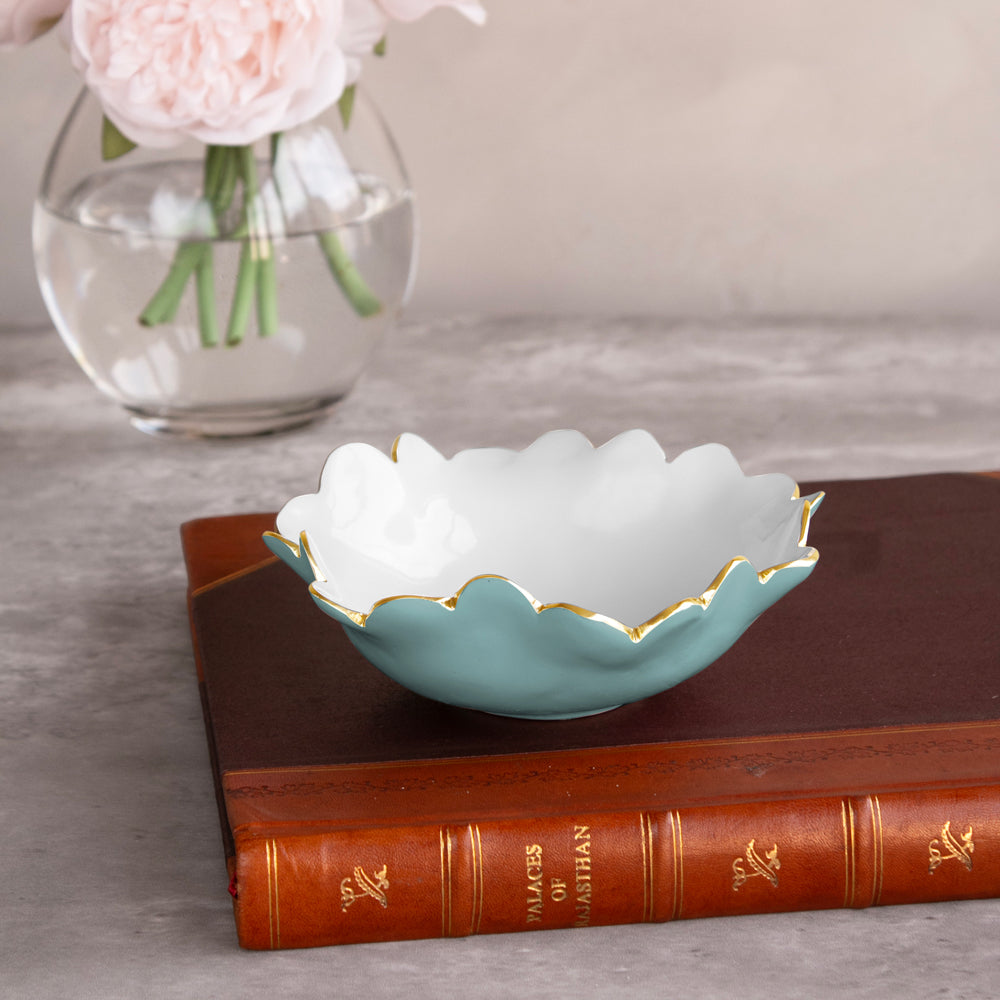 ENCANTO Colette Mini Round Bowl (Turquoise and White) - Image 3