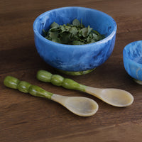 RESIN Rio Bubble Salad Servers Green - Image 2