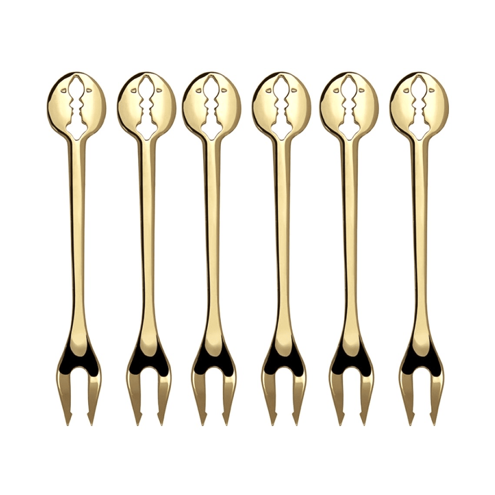 KISS Cake/Party Dessert Fork-Gold - Image 2