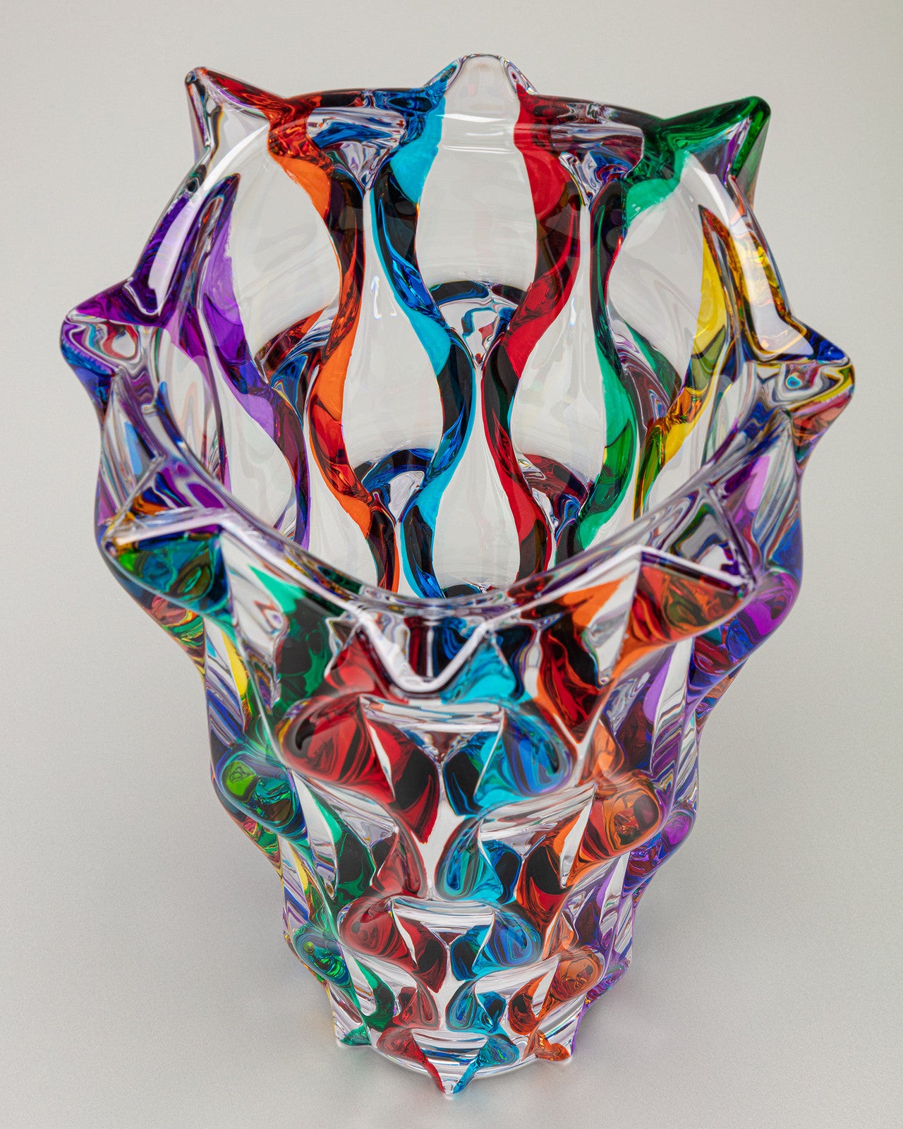 Venetian Glass Ribbon Vase - Image 3