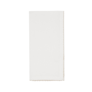 Whip Stitched Silver Napkin