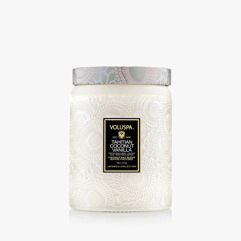 Voluspa 18 0z Large Jar Tahitian Coconut Vanilla